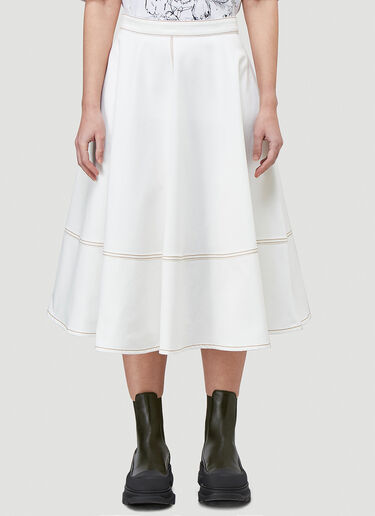 Alexander McQueen Denim Skirt White amq0243002