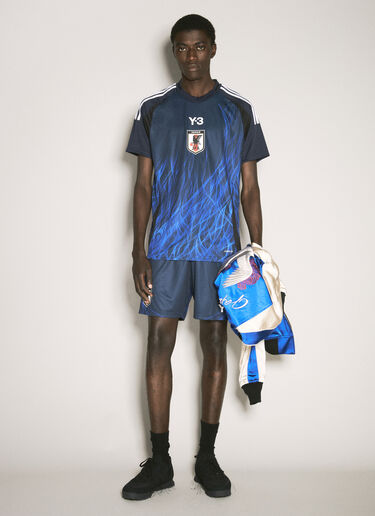 홈 조절끈이 달린 쇼츠 Y-3 JFA 홈 조절끈이 달린 쇼츠 블루 yjf0158003