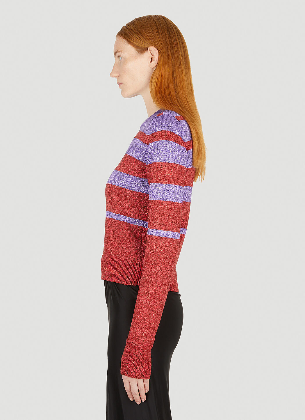 Metallic striped sweater shop