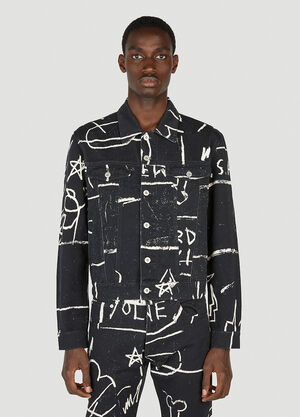 Honey Fucking Dijon Basquiat Denim Jacket Black hdj0352001