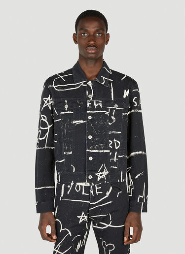 Honey Fucking Dijon Basquiat Denim Jacket Black hdj0352001