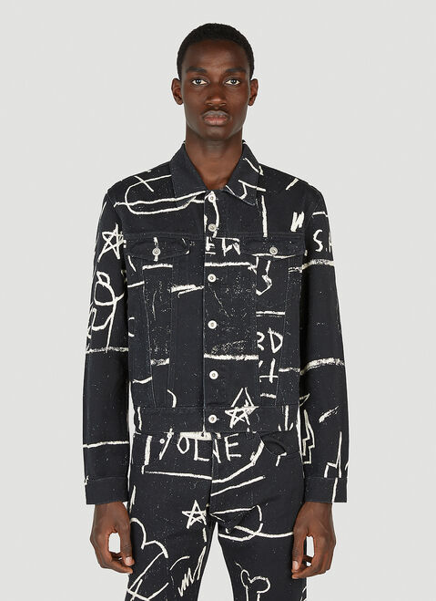 Honey Fucking Dijon Basquiat Denim Jacket White hdj0352018
