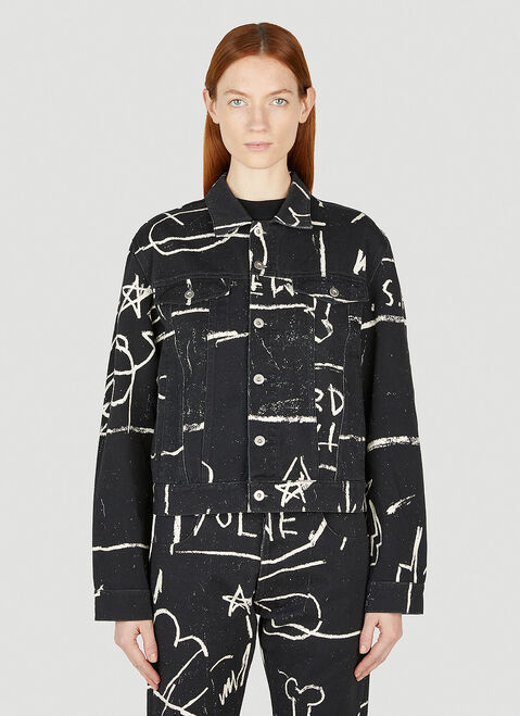 Honey Fucking Dijon Basquiat Denim Jacket Green hdj0352011