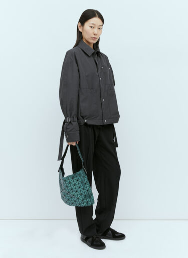 Bao Bao Issey Miyake 바게트 금속성 핸드백 그린 bao0255007