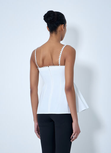 Peplum Top with Zigzag Trim Jacquemus Peplum Top with Zigzag Trim White jac0264012