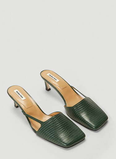 Reike Nen Cut-Out Heeled Mules Green rkn0241004