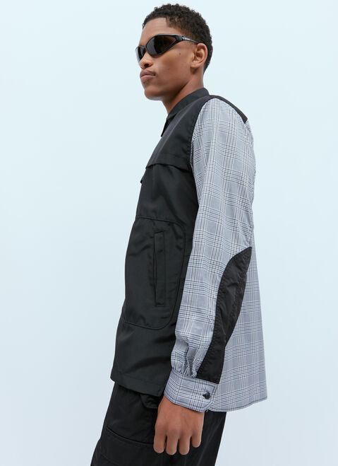 Yohji Yamamoto Ripstop Panel Shirt Black yoy0152010
