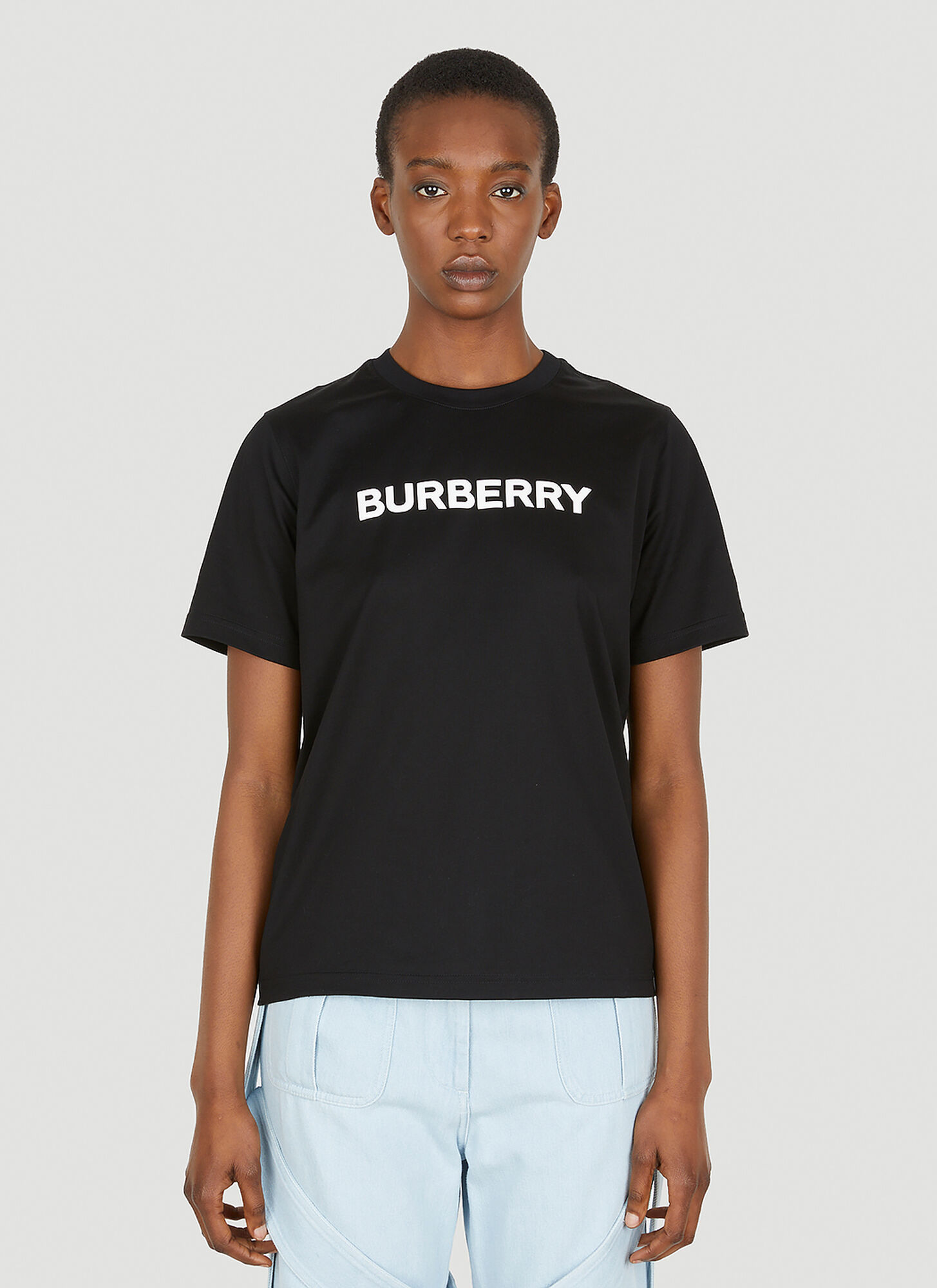 Shop Burberry Margot Logo Print T-shirt In Black