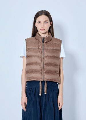 Max Mara Quilted Puffer Gilet Brown max0265306
