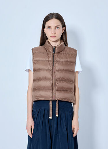 Max Mara Quilted Puffer Gilet Brown max0265306