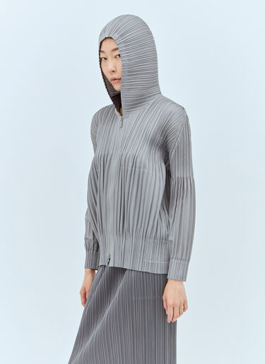Pleats Please Issey Miyake 褶裥连帽运动衫 灰色 plp0257035