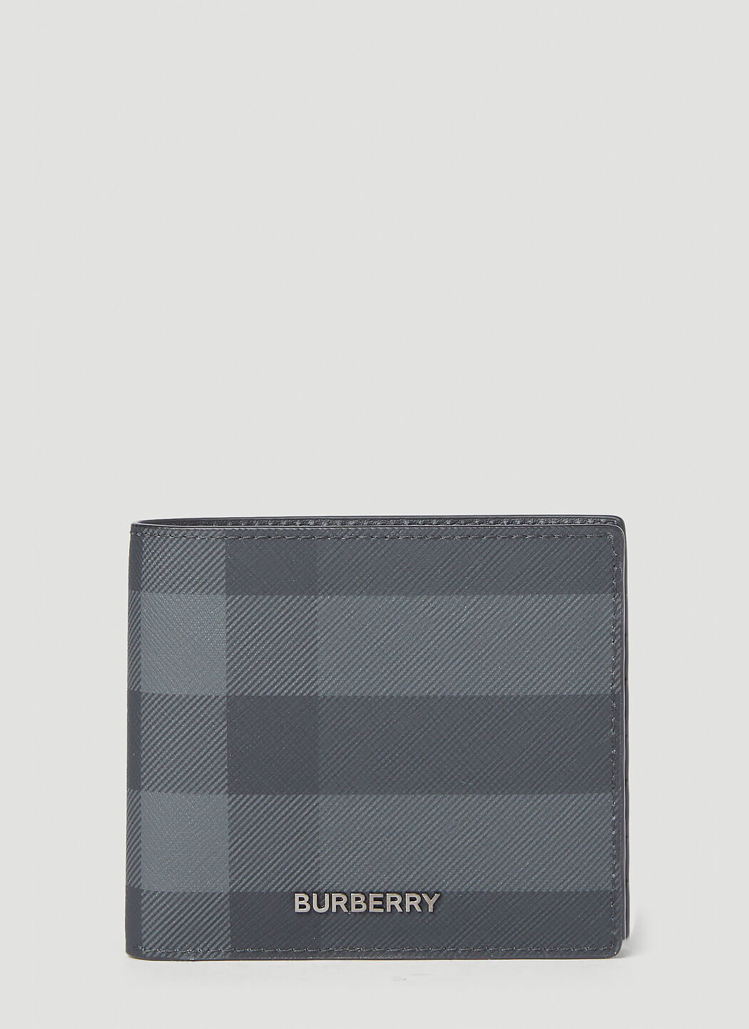 Burberry Men s Bifold Check Wallet in Grey LN CC
