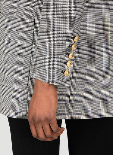 Balmain Prince of Wales Tailored Blazer Grey bln0253014