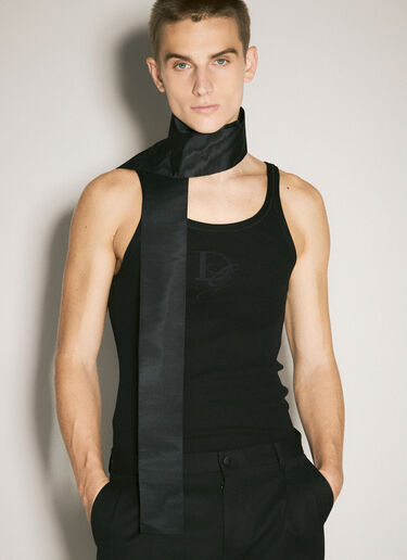 Dolce & Gabbana Silk-Blend Satin Scarf Black dol0158009