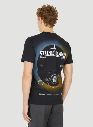 Stone Island 번짐 효과 T-셔츠 블랙 sto0150056
