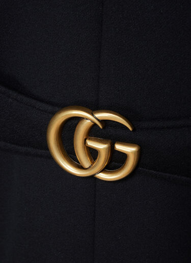 Gucci Classic Tailored Wool Coat Black guc0231108