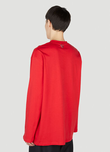 Raf Simons x Fred Perry Printed Long Sleeve T-Shirt Red rsf0152012