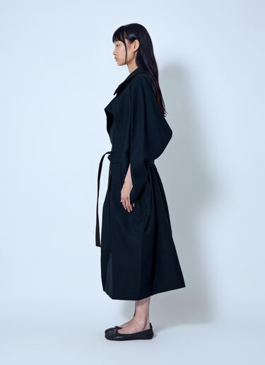 LN-CC® - Issey Miyake: Calligraph Trench Coat - Black Issey Miyake Calligraph Trench Coat Black ism0265012