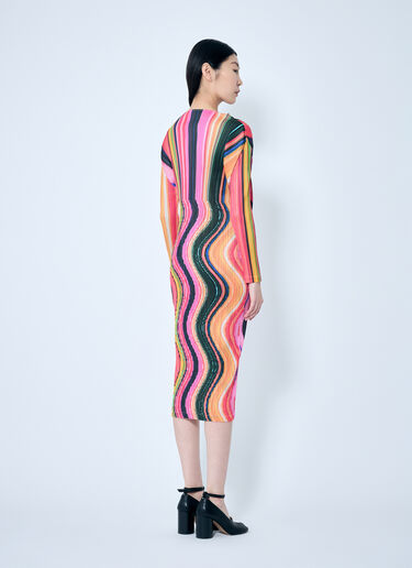 Pleats Please Issey Miyake Warp Pleated Maxi Dress Pink plp0259003