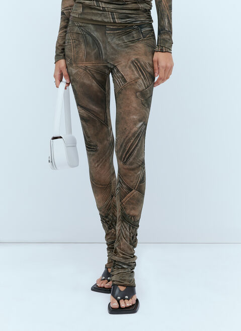 Blumarine ストレッチ素材ギャザーパンツ グレー blm0254007