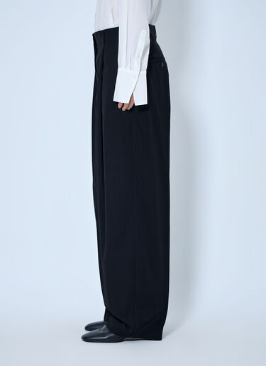 LN-CC® - Toteme: Single Pleat Cotton Trousers - Black Toteme Single Pleat Cotton Trousers Black tot0265038