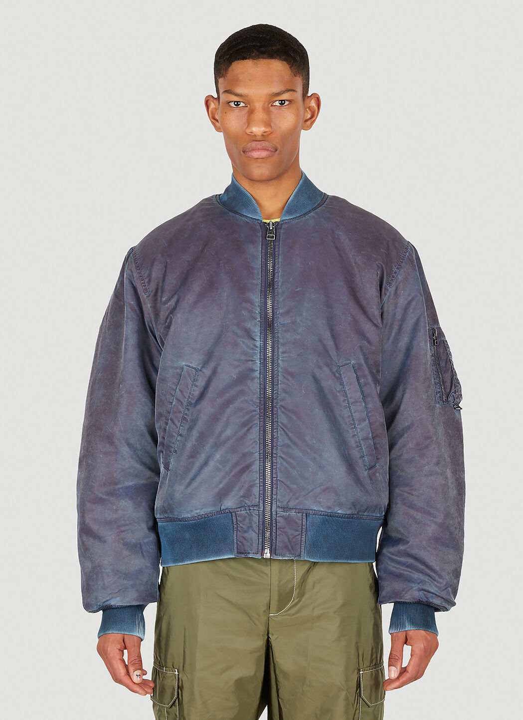 Vintage blue bomber jacket outlet
