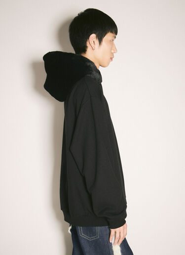 Marni Faux-Fur Hood Sweatshirt Black mni0158002