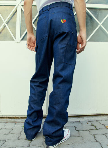 Sky High Farm Workwear Double Denim Knee Work Pants Blue skh0354001