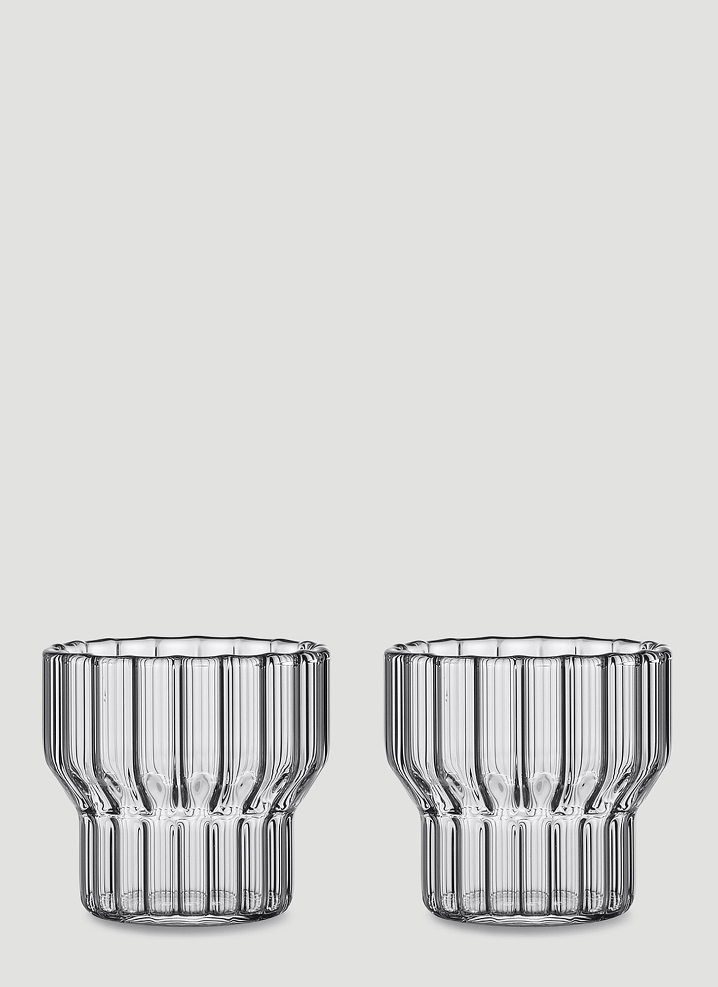 Fferrone Design Set Of Two Boyd Glasses In Transparent