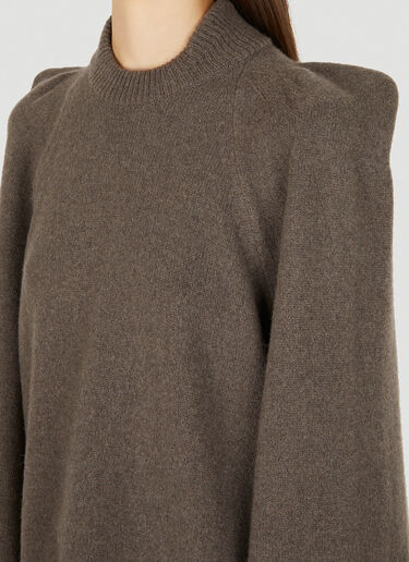 Rick Owens Cape Sleeve Sweater Brown ric0250005