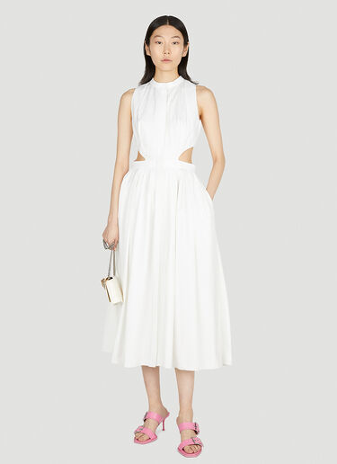 Alexander McQueen Poplin Day Dress White amq0251051