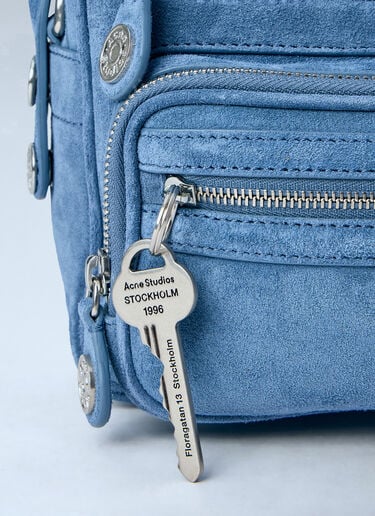 Acne Studios Camero Party Suede Shoulder Bag Blue acn0264007