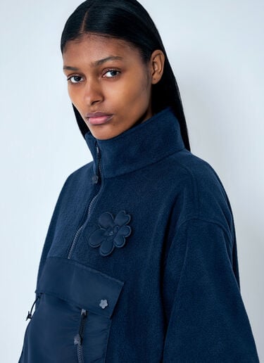 Cecilie Bahnsen High-Neck Fleece Pullover Navy cec0263012