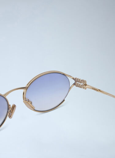 Miu Miu MU 52YS 椭圆形太阳镜 金色 lmu0364004