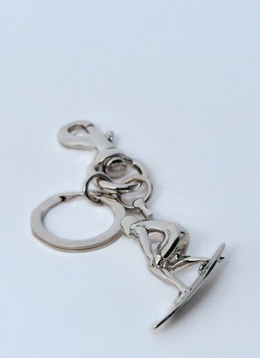 Gucci Engraved Surfer Keyring Charm Silver guc0160017