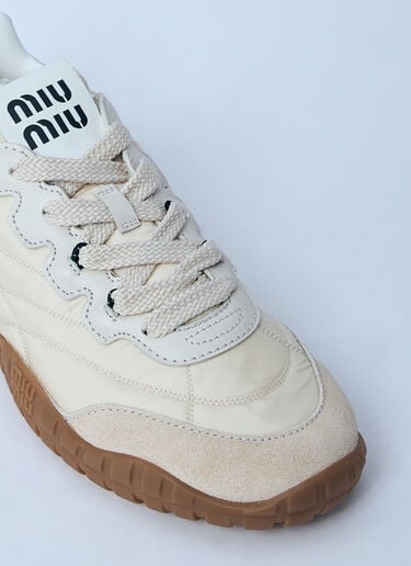 Logo Patch Sneakers Miu Miu Logo Patch Sneakers White miu0260016