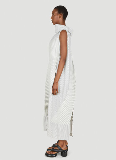 Issey Miyake Ripples Mid Length Dress White ism0248004