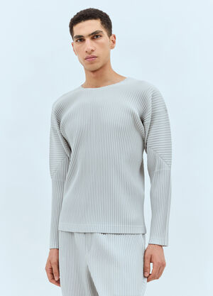 Diesel Pleated Long-Sleeve Top Grey dsl0159016