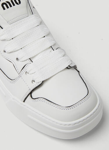 Miu Miu Logo Patch Sneakers White miu0250049