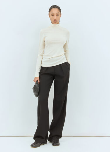 Lemaire Rib Turtleneck Top Off white lem0258015
