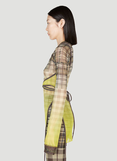 Ottolinger Deconstructed Plaid Top Yellow ott0253003