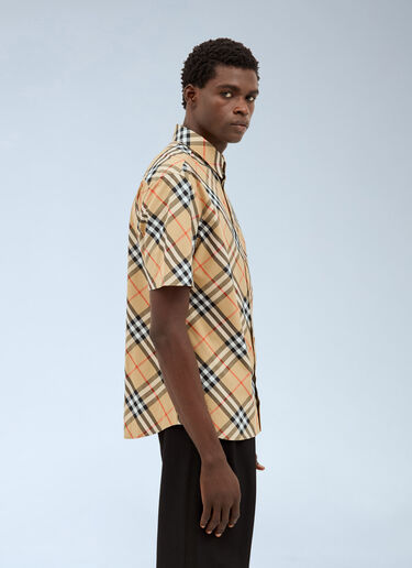 Burberry Check Poplin Shirt Beige bur0157005
