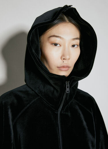 Y-3 Velvet Hooded Sweatshirt Black yyy0354039