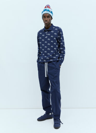 Puma x Noah ロゴジャガードポロシャツ ブルー pun0154007