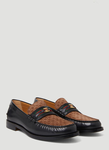 Gucci Monogram Moccasins Black guc0151076