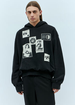 HYSTERIC GLAMOUR x CIRCLE HERITAGE ルミネセンス フード付きスウェットシャツ ブラック hgc0155002