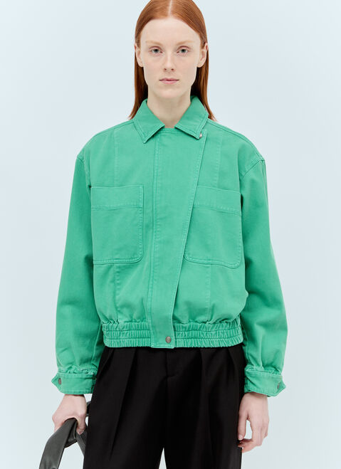 Acne Studios Drill Cropped Jacket Green acn0353018