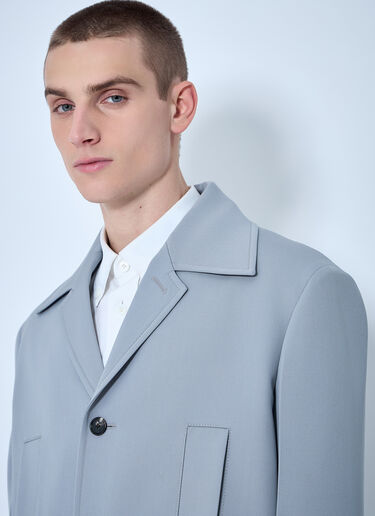 Gucci Single-Breasted Wool Coat Grey guc0160001