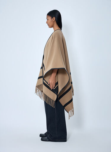 Max Mara Logo Motif Poncho Camel max0263048