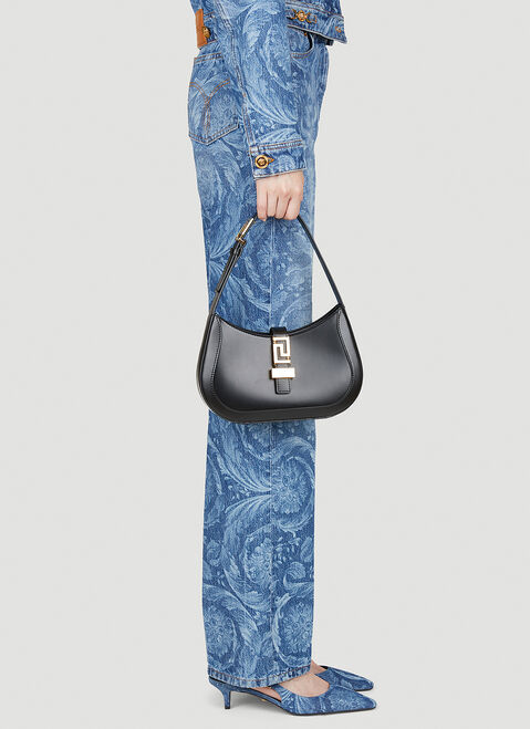 Versace Greca Goddess Small Hobo Bag Blue ver0255008